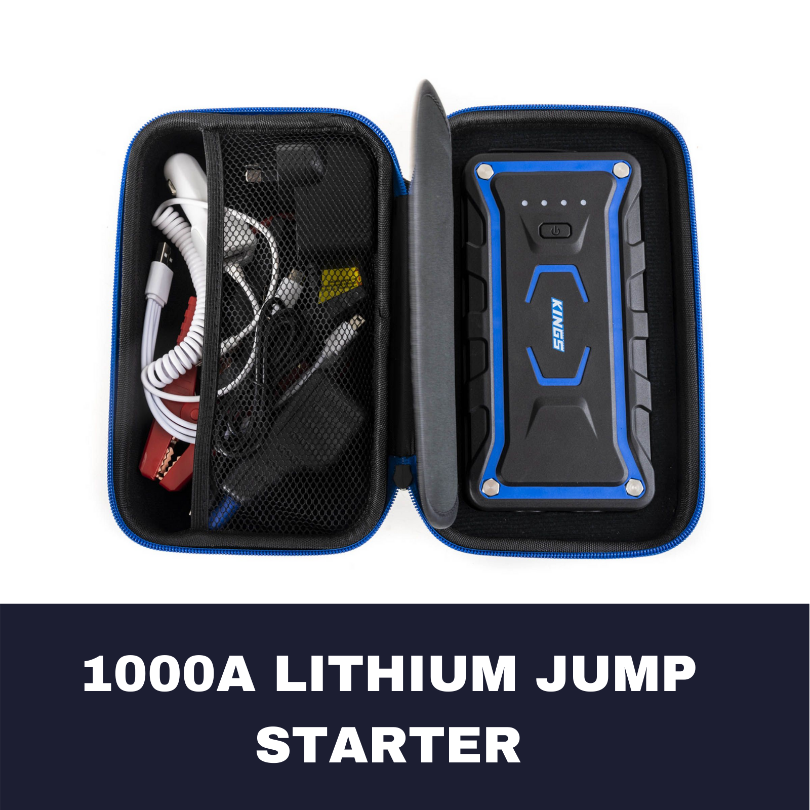 1000A Lithium Battery Starter Jump Starter Portable USB Power Torch