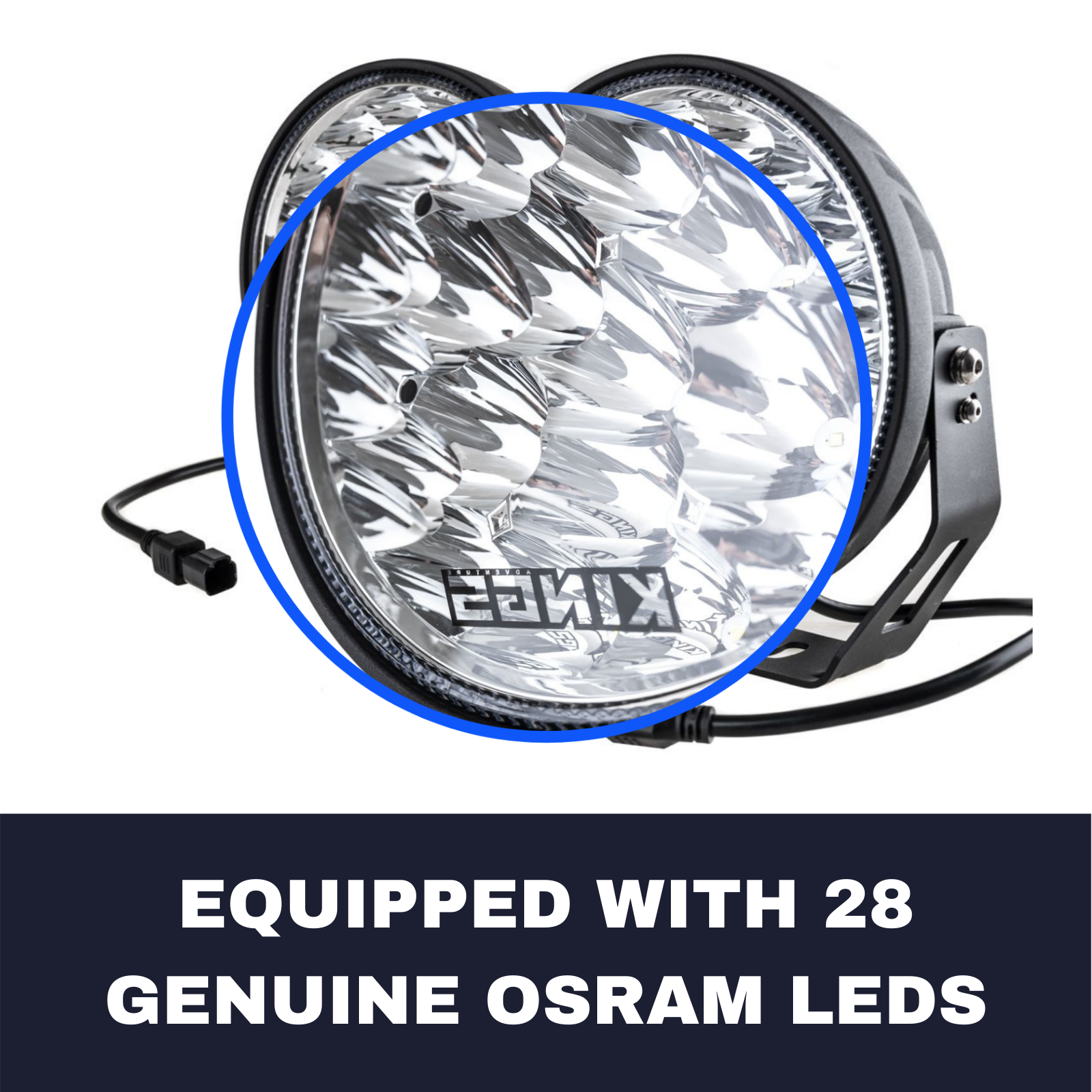 Kings Xtreme 9" LED Driving Lights Offroad Spot Flood Pair Torch New