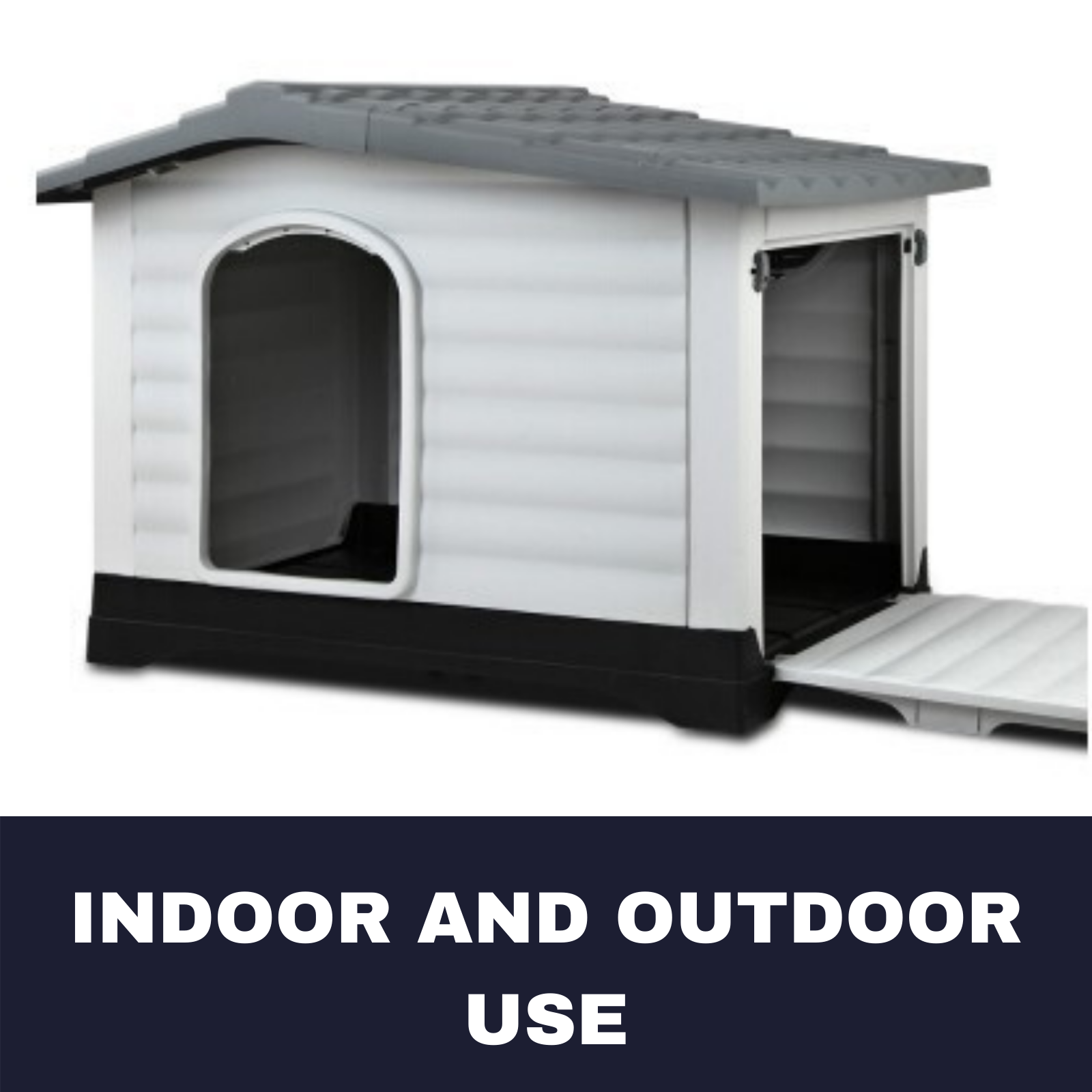 i.Pet Gray Extra Large Pet Kennel Weatherproof Indoor Outdoor XXL Dog