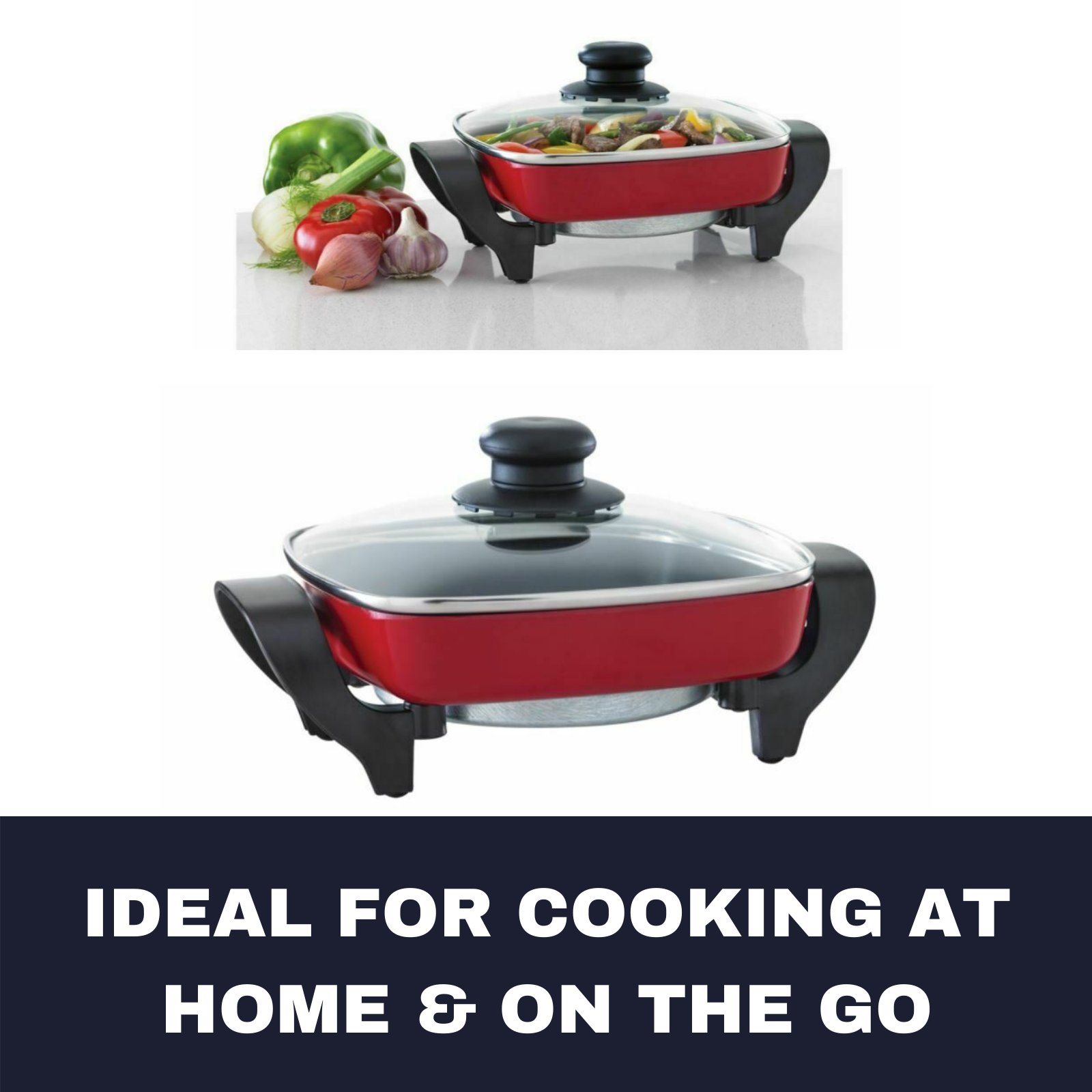 Maxim Mini Electric Frypan Thermostat Control Non Stick Coating 20cm 